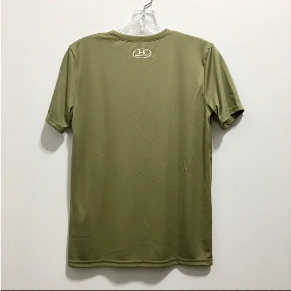 🆕 Under Armour Boys Olive Green Tee Shirt - Picture 4 of 6